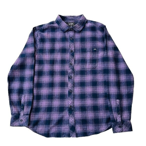 Billabong Men’s Plaid Coastline Flannel Button Down ABYWT00116 Size S - Picture 1 of 10